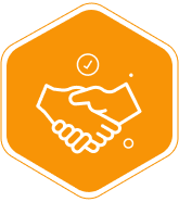 Yellow handshake logo