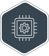Gray microchip logo
